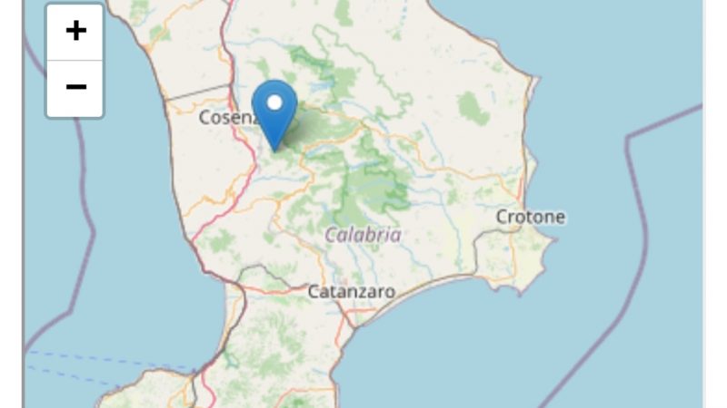 Terremoto nella provincia di Cosenza
