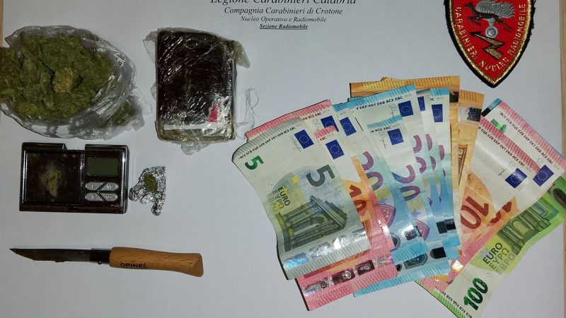 Spaccio stupefacenti: Arrestato 20enne crotonese e compagna