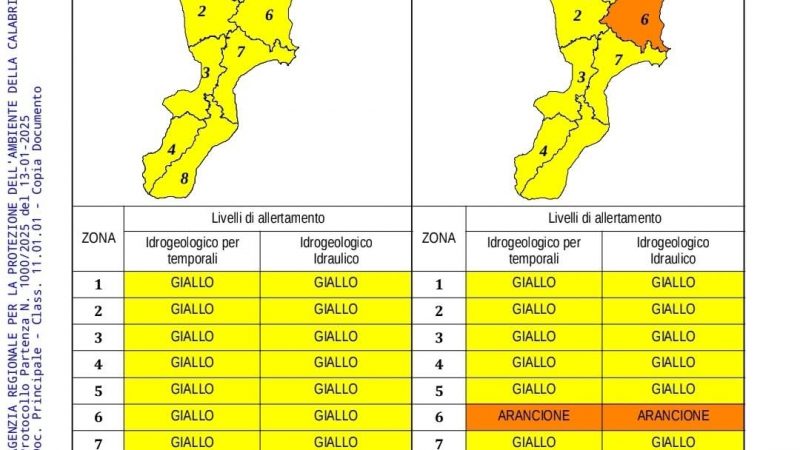 Allerta Meteo, a Petilia scuole chiuse