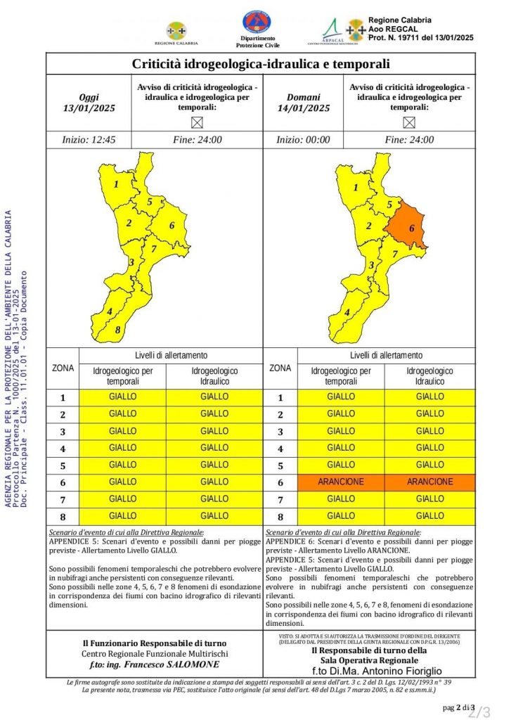 Allerta Meteo, a Petilia scuole chiuse