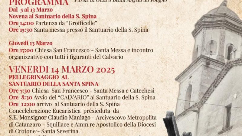Iniziata la novena alla Santa Spina
  