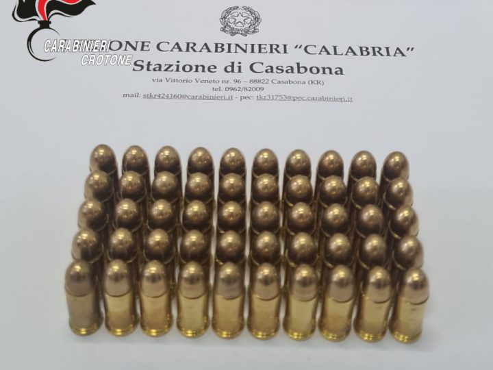 Trovati 50 proiettili a Casabona