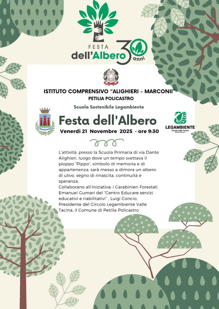 Festa dell’Albero 2025: Nuove Radici per il Futuro della Scuola
  