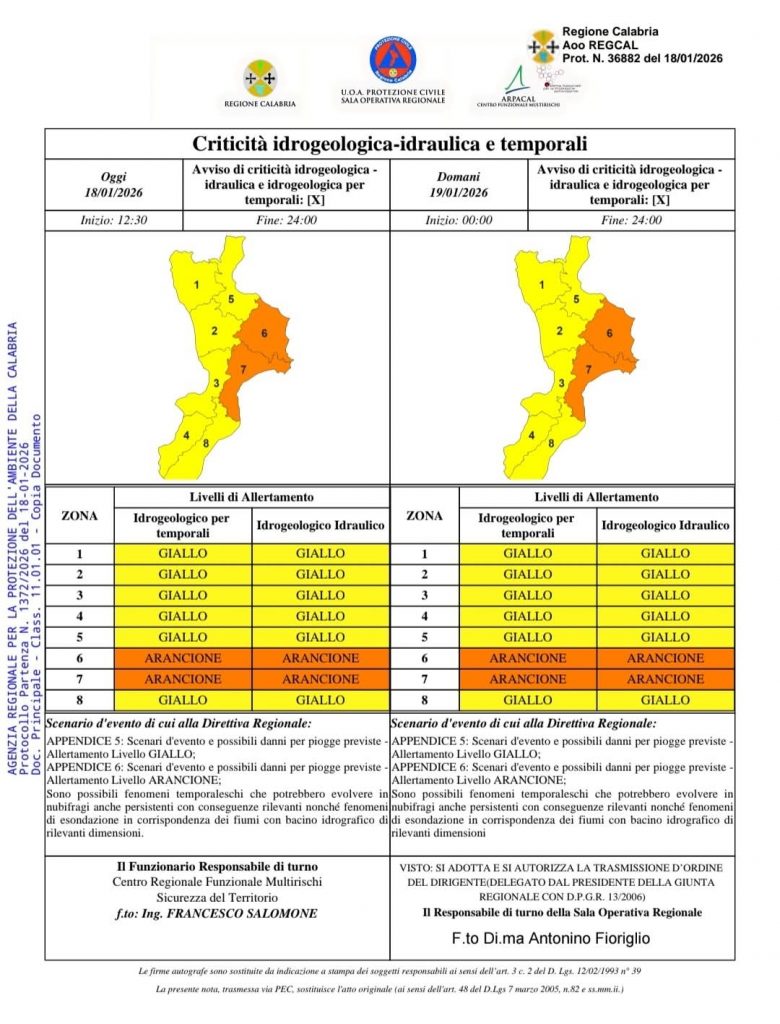 Scuole chiuse per allerta meteo a Petilia
  