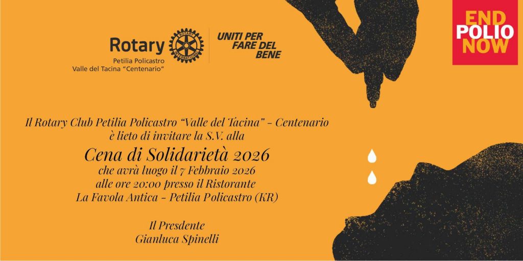 Cena di Solidarietà a Petilia Policastro con il Rotary club
  