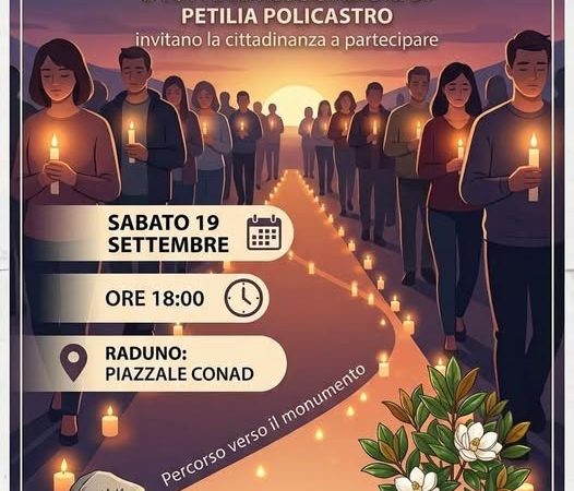 Petilia Policastro, Sabato 19 settembre una Fiaccolata in memoria di Denise Cosco